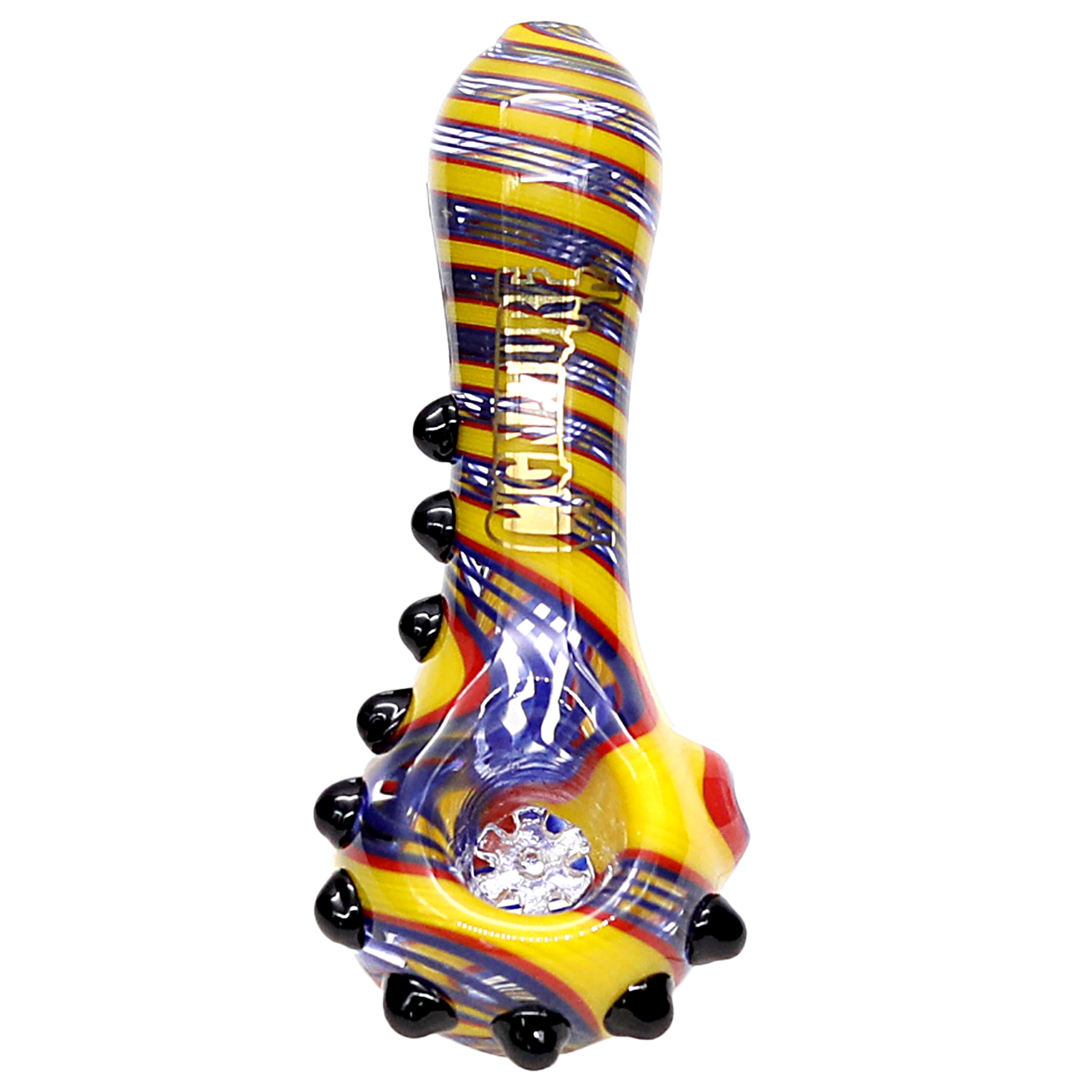 Cignature Wigwag Body With Dotted Head Handpipe (YD4266) | 4 inch | Assorted Colors product image